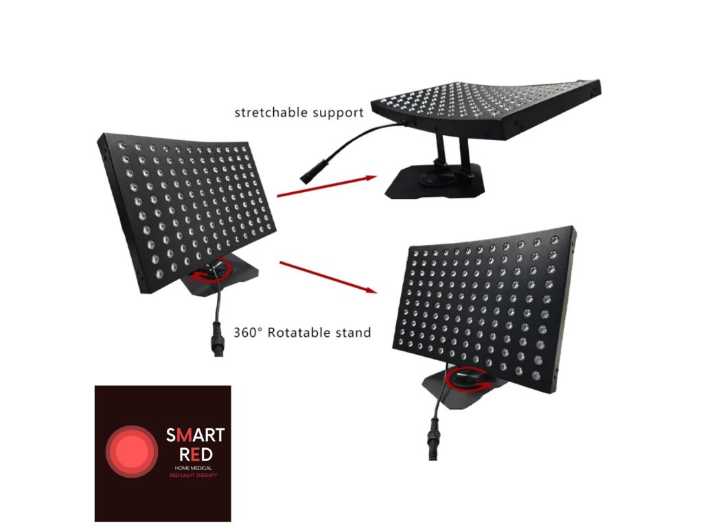 Smart Red - Vörösfény Terápia panel 360 fokban forgaltható állvánnyal 3